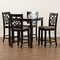 Baxton Studio Nicolette Modern and Contemporary Sand Fabric and Dark Brown Finished Wood 5-Piece Pub Set 179-11422-9776-Zoro - alternate 2